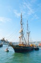 The Tres Hombres arrived at Falmouth on 16 April 2014 Royalty Free Stock Photo